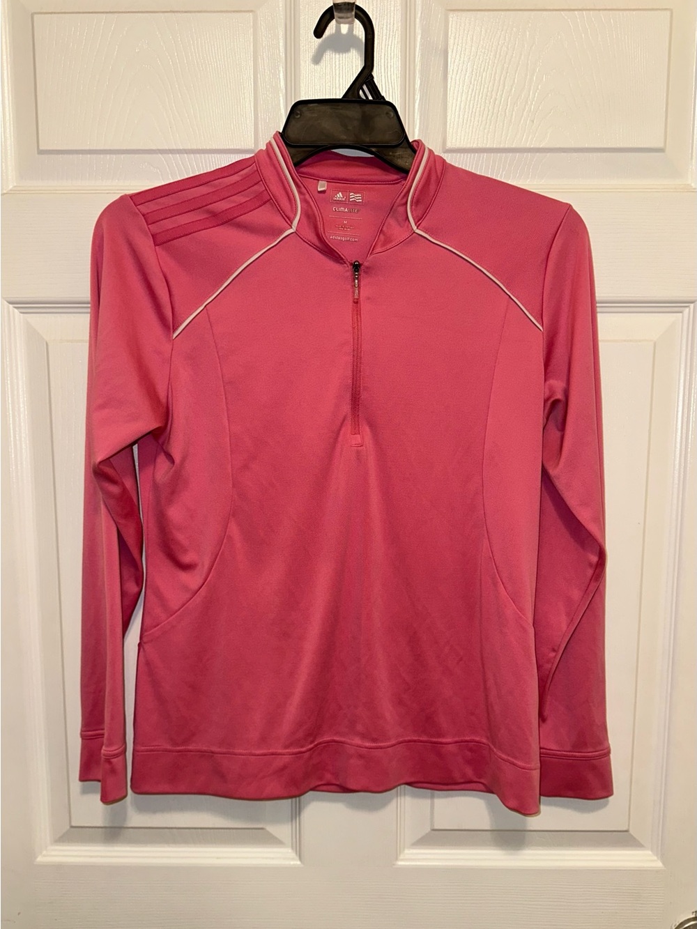 adidas Womens Pink Half-Zip Performance Pullover